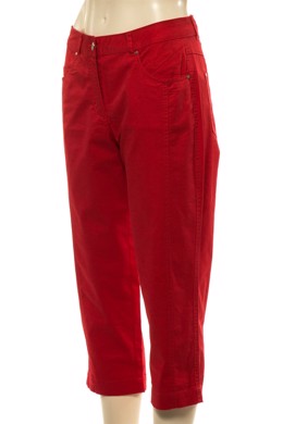 Brandtex capri dame bukser i rød med stræk